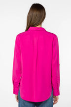 VELVET HEART SIRENA TENCEL TOP--FUCSHIA FLAMBE