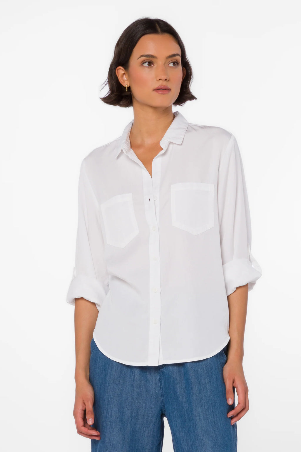 VELVET HEART SIRENA TENCEL TOP--OPTIC WHITE