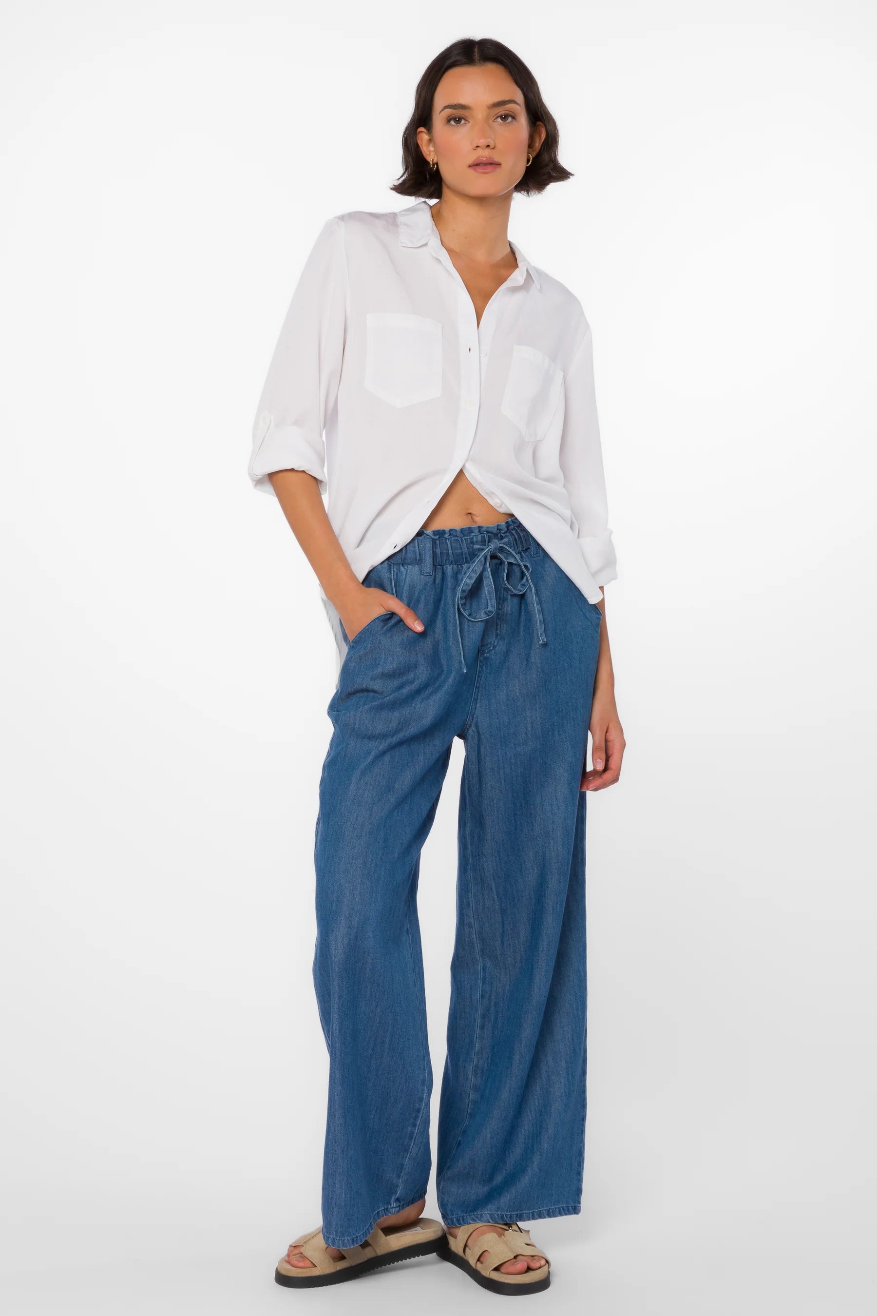 VELVET HEART SIRENA TENCEL TOP--OPTIC WHITE