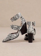 RIGHT ON POINT HEEL--SNAKE PRINT