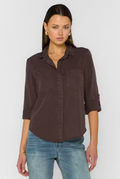 VELVET HEART RILEY LS SHIRT--WALNUT