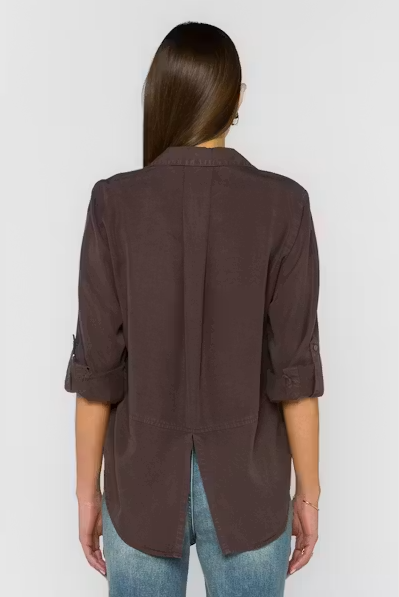 VELVET HEART RILEY LS SHIRT--WALNUT
