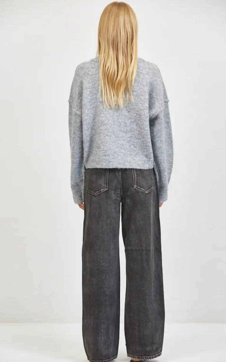 BRAYLEE SWEATER--H. GREY