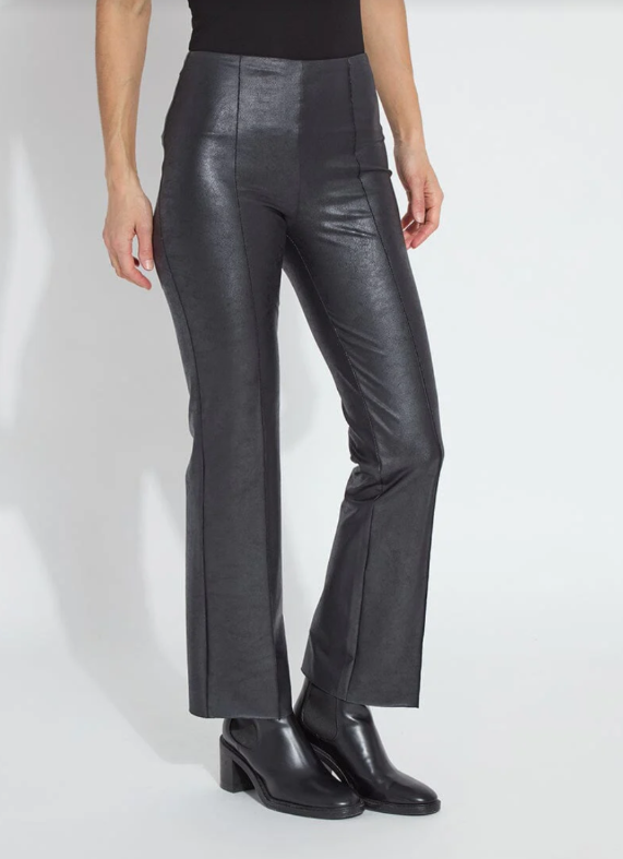 LYSSE ELYSSE FOILED VEGAN LEATHER PANT BLACK