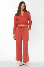 VELVET HEART BARTEL PANTS--BURNT BRICK