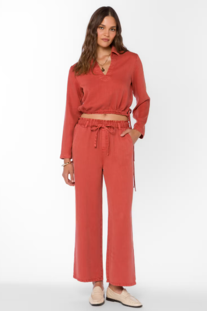 VELVET HEART BARTEL PANTS--BURNT BRICK