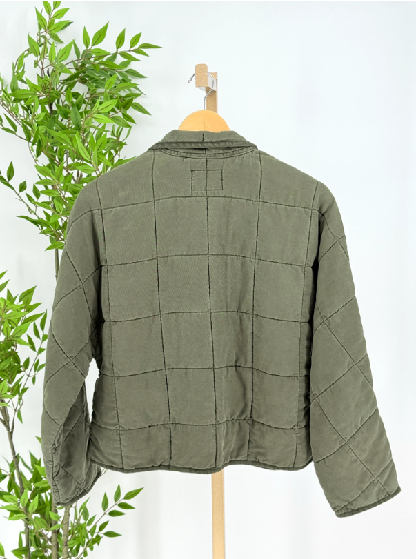 VELVET HEART TOBY QUILTED JACKET--OLIVE