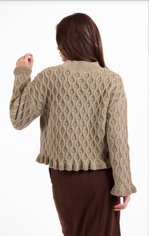 ELDERFLOWER SWEATER--SAGE