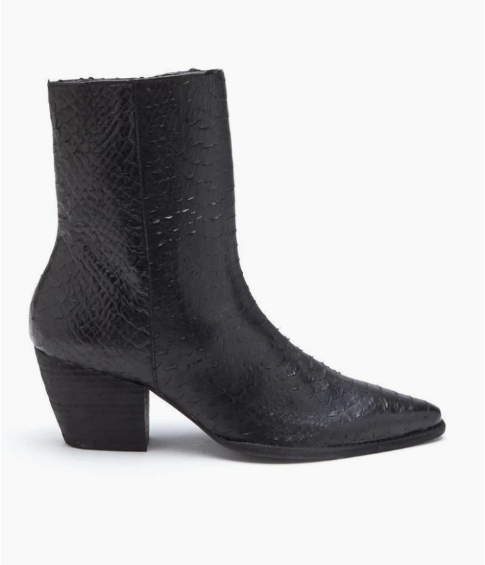 MATISSE CATY ANKLE BOOT--BLACK SNAKE