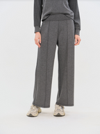 SCUBA WIDE LEG PANT--CHARCOAL