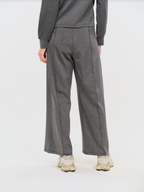 SCUBA WIDE LEG PANT--CHARCOAL