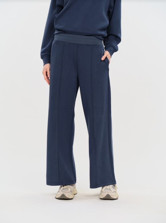 SCUBA WIDE LEG PANT--NAVY