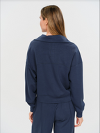SCUBA 1/4 ZIP UP JACKET--NAVY