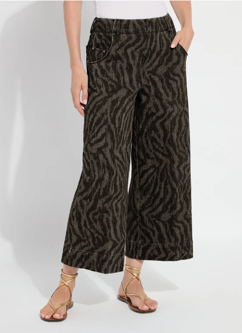 LYSSE PALAZZO DENIM--BLACK/GREY