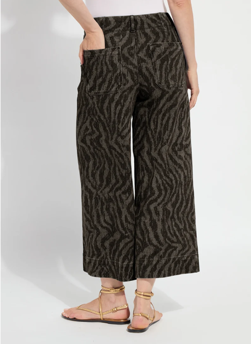 LYSSE PALAZZO DENIM--BLACK/GREY
