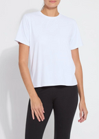 LYSSE PERFECT BOX-CUT TEE--WHITE