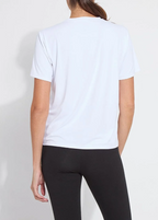 LYSSE PERFECT BOX-CUT TEE--WHITE