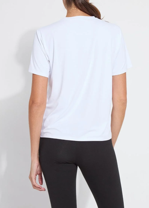 LYSSE PERFECT BOX-CUT TEE--WHITE
