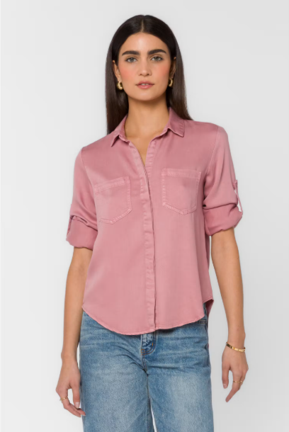 VELVET HEART RILEY LS TOP--WINTER MAUVE