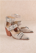 RIGHT ON POINT HEEL--LT. TAUPE