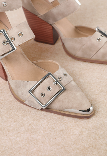 RIGHT ON POINT HEEL--LT. TAUPE