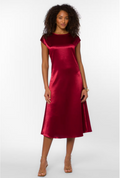 VELVET HEART AZARIA SHORT SLEEVE DRESS--RED ROSE