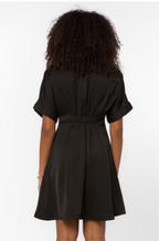 VELVET HEART DARLEEN SHORT CUFFED DRESS--BLACK