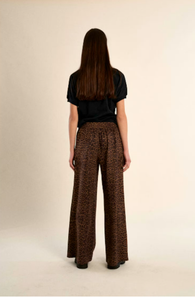 LEOPARD BROWN PULL ON PANT