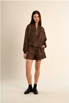 LEOPARD BROWN LS SWEATSHIRT
