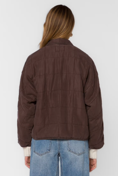 VELVET HEART TOBY QUILTED JACKET--BROWN