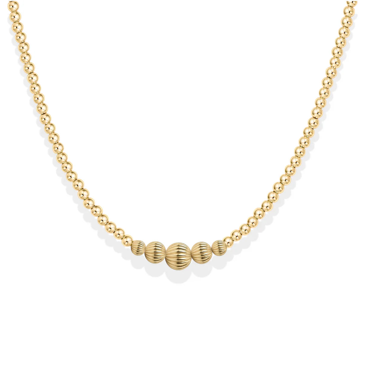 VICTORIA GOLD FILLED BEADED NECKLACE