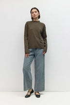 THE CIERRA SWEATER--OLIVE/NAVY