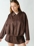 MOJAVE SUEDE BUTTON UP JACKET--COFFEE