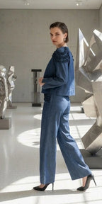 SOFT TENCEL TIERED RUFFLE PANT