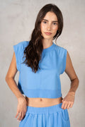SOFT MODAL MUSCLE TANK--BLUE