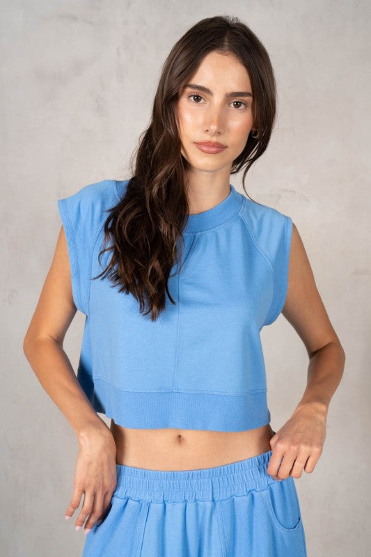 SOFT MODAL MUSCLE TANK--BLUE