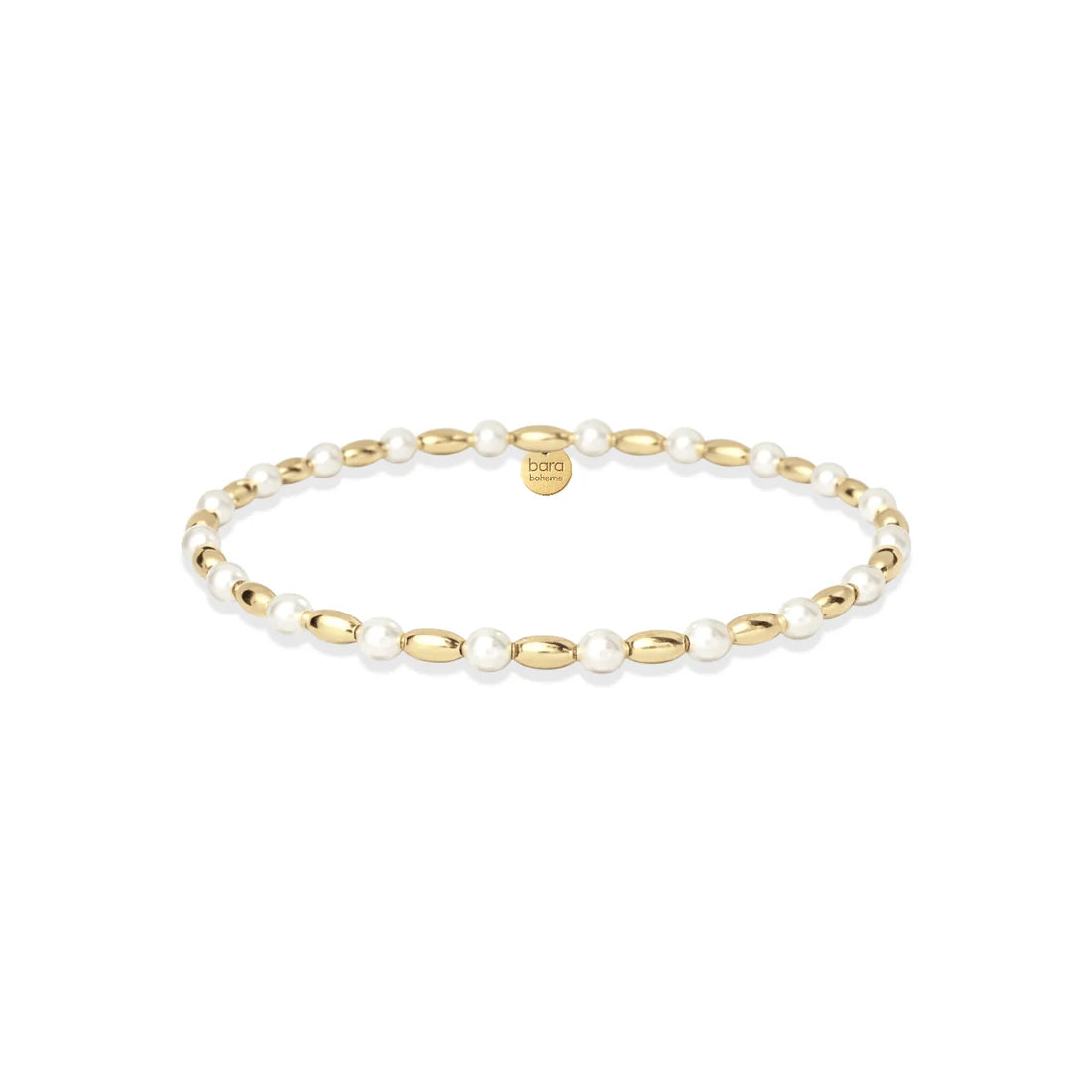 CARRIE PEARL BEADED BRACELET GF 6.5"