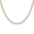 CLASSIC 5MM TRIPLE 2TONE BEADED NECKLACE