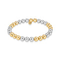 CLASSIC 6MM BEADED BRACELET - TRIPLE 2TONE