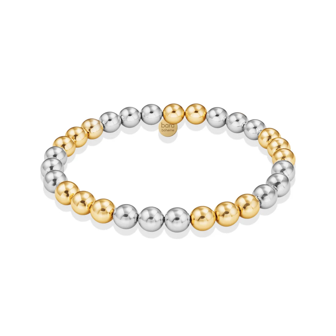 CLASSIC 6MM BEADED BRACELET - TRIPLE 2TONE