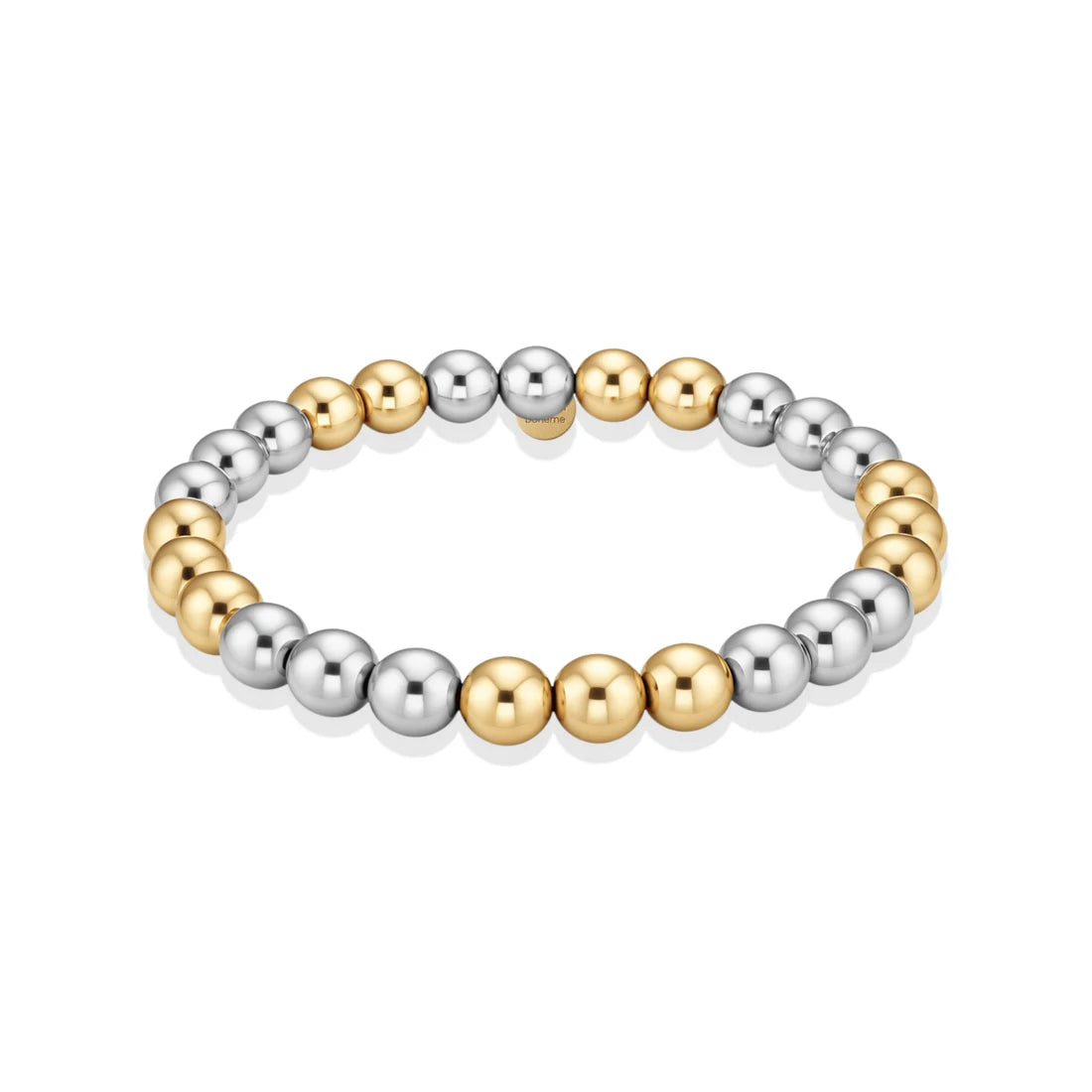 CLASSIC 7MM BEADED BRACELET - TRIPLE 2TONE