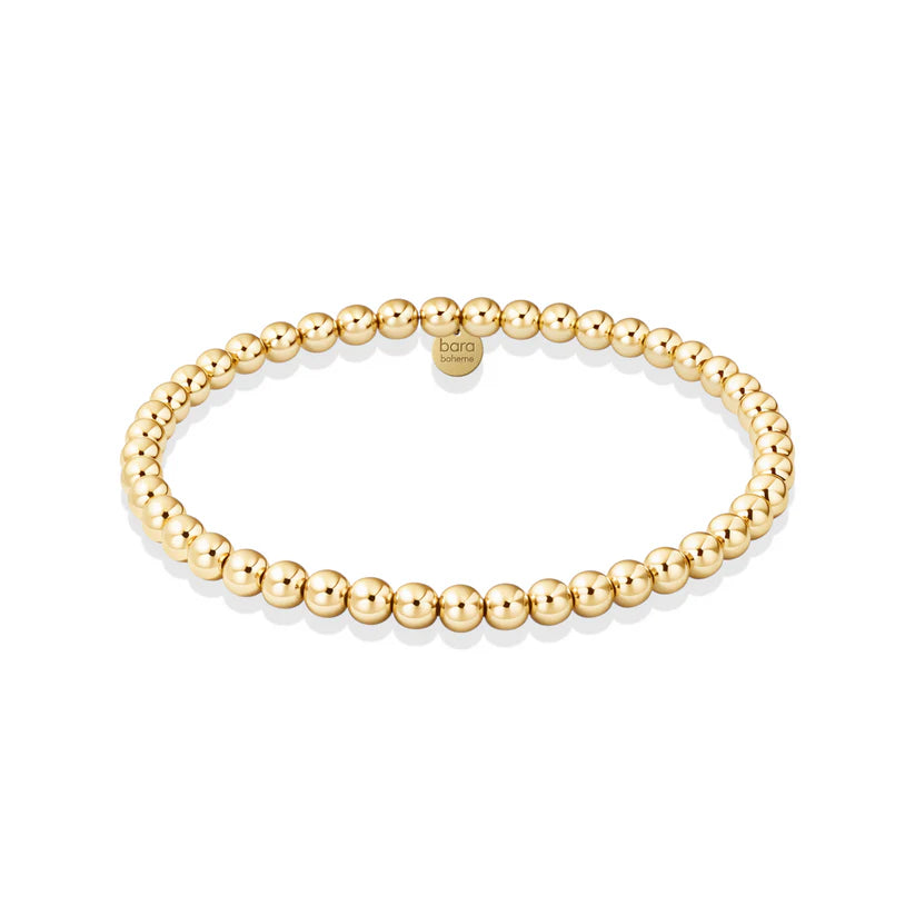 CLASSIC 4MM GOLD FILLED BEADED BRACELET