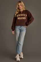 DK BROWN TAN WHISKEY WEATHER SWEATSHIRT