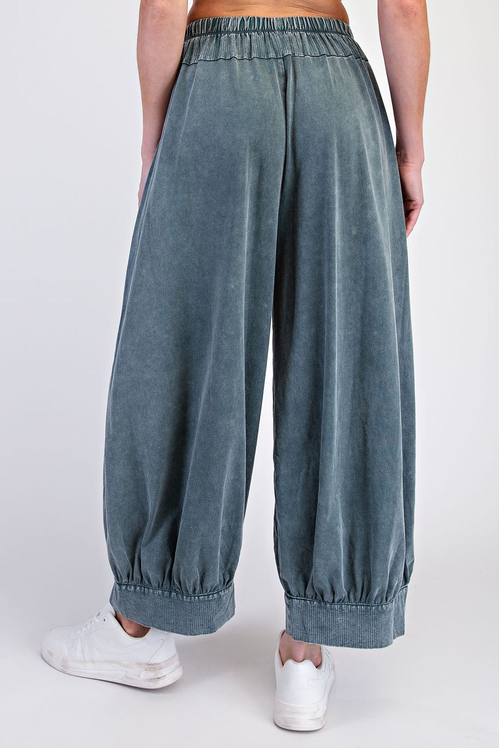MW COTTON WIDE BALLOON PANTS--JUNGLE