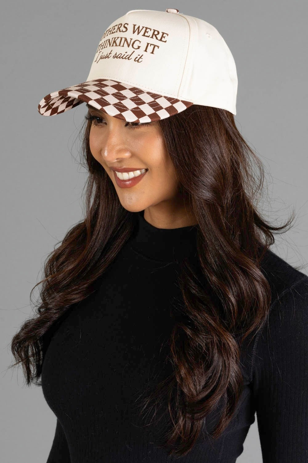 OTHERS WERE THINKING IT CHECKERED TRUCKET HAT