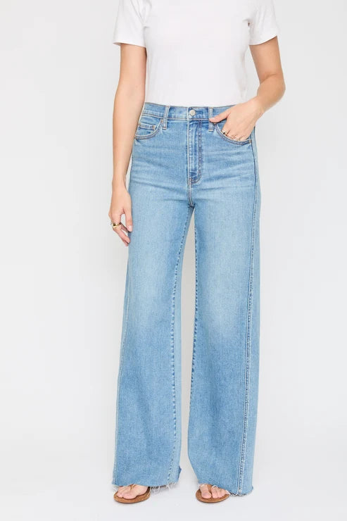 DAZE FAR OUT W/SEAMING HIGH RISE WIDE LEG HYPER STRETCH--MAKE BELIEVE