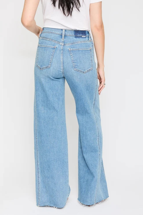 DAZE FAR OUT W/SEAMING HIGH RISE WIDE LEG HYPER STRETCH--MAKE BELIEVE