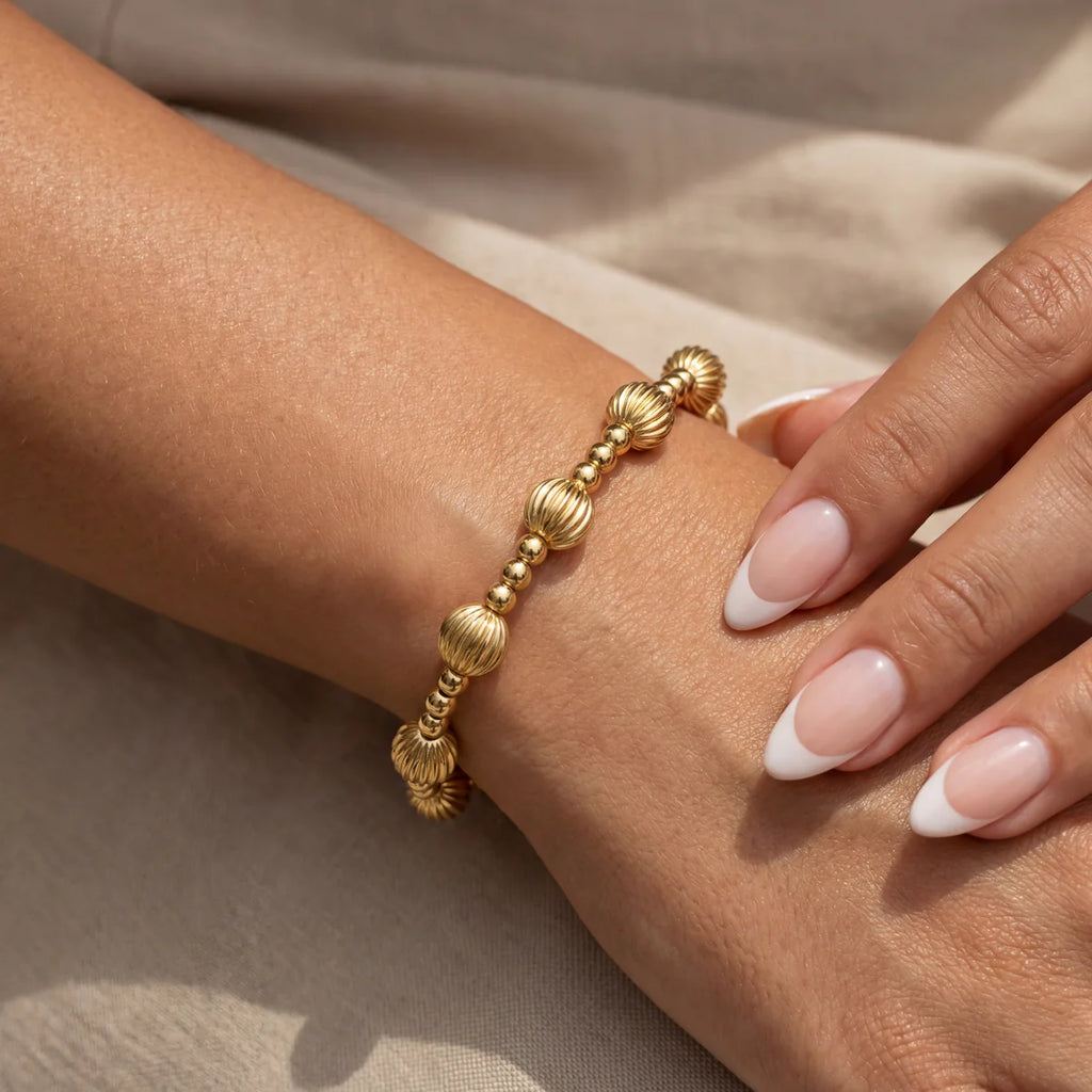 HOPE GOLD FILLED BEADED BRACELET