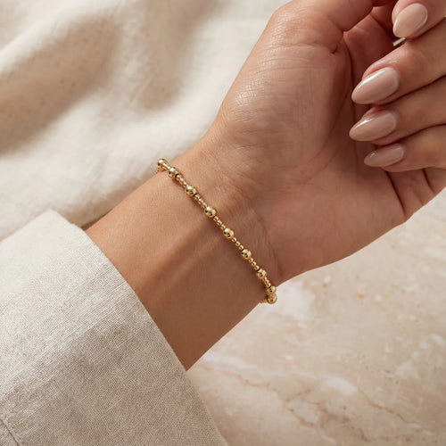 ANGELINA GOLD FILLED BEADED BRACELET