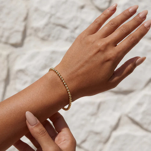 CLASSIC 4MM GOLD FILLED BEADED BRACELET